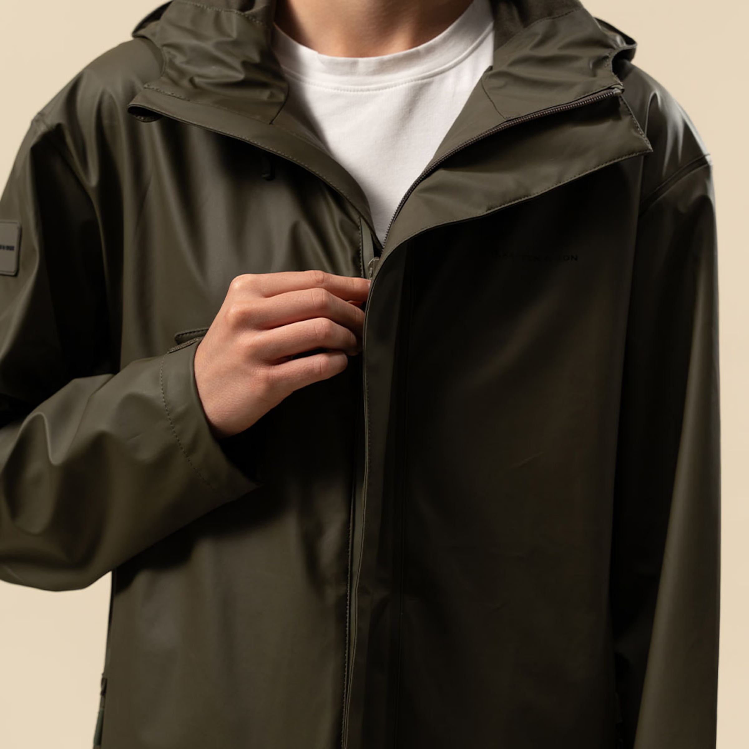 Veste imperméable courte vert forêt pour tous les jours