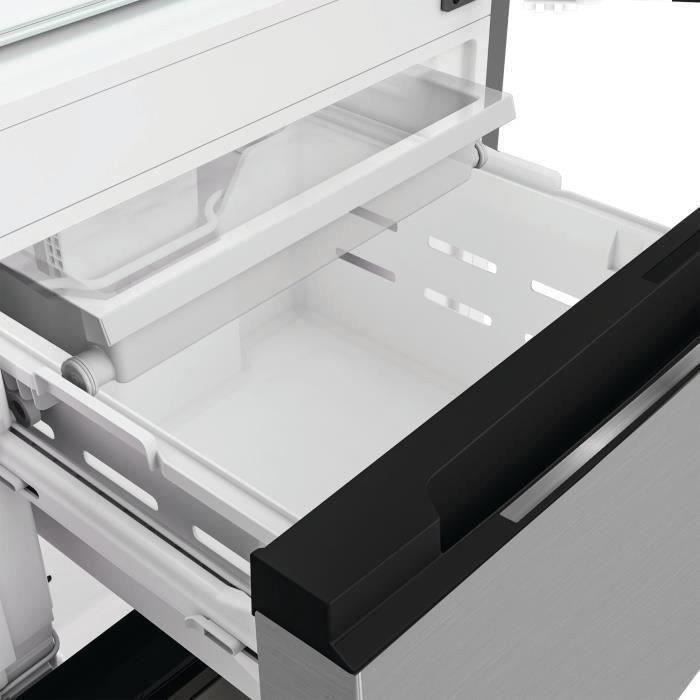 Koelkast met meerdere deuren - WHIRLPOOL - WHKF6352X5E - 351 L - Dual NoFrost - 6th Sense - Klasse D - Multiflow - 203,5 x 59,5 x 66,3 cm - Roestvrij staal