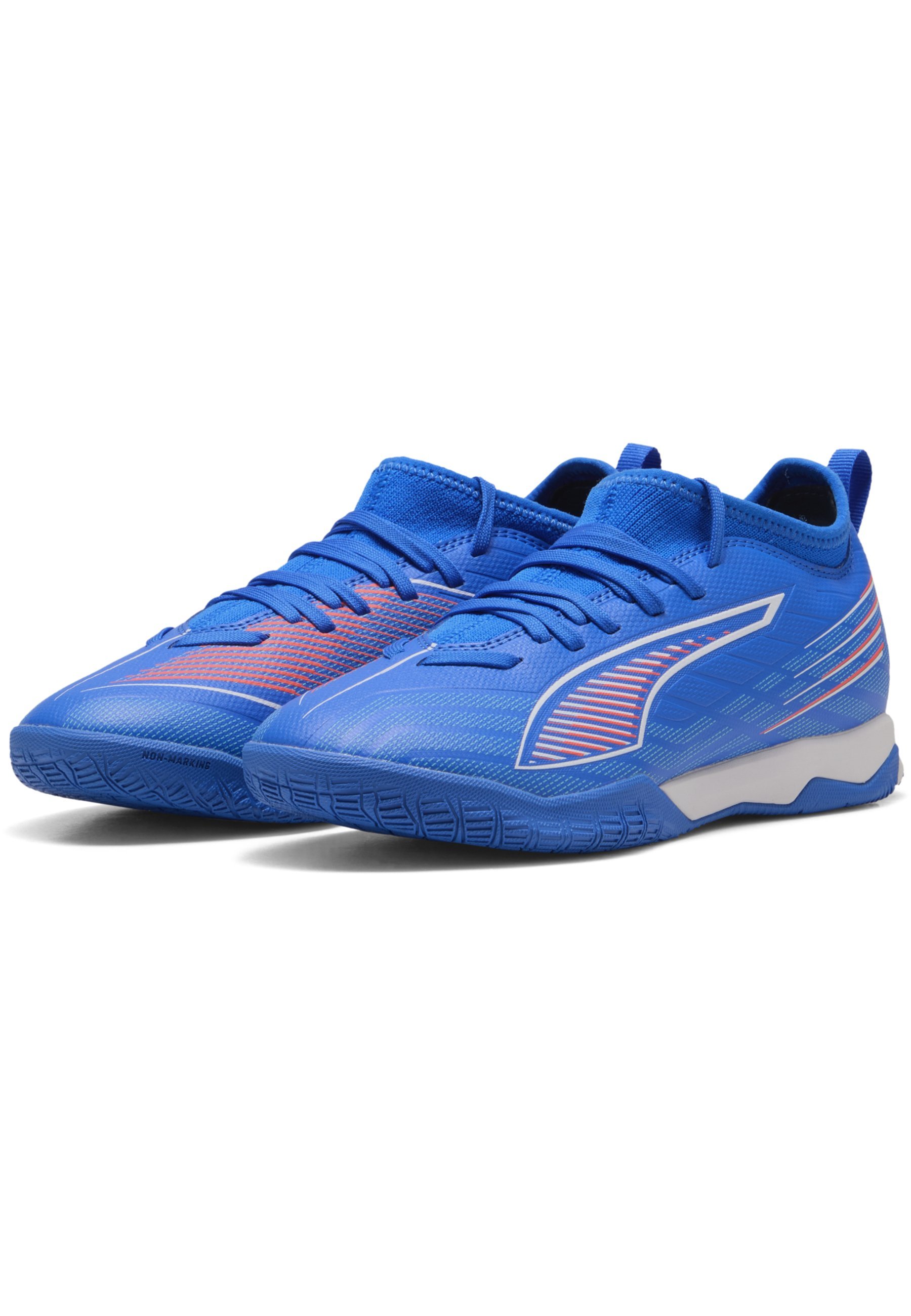 Buty piłkarskie Puma Indoor - ultraniebieskie/puma białe/świecące czerwone