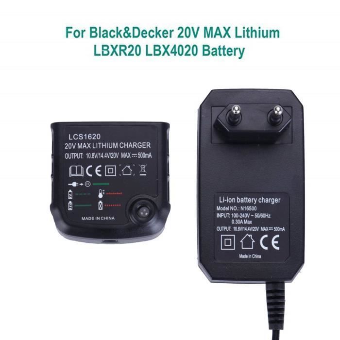 Battery charger - Black & Decker LCS1620 - 14.4V - 20V - Li-ion - 500mA