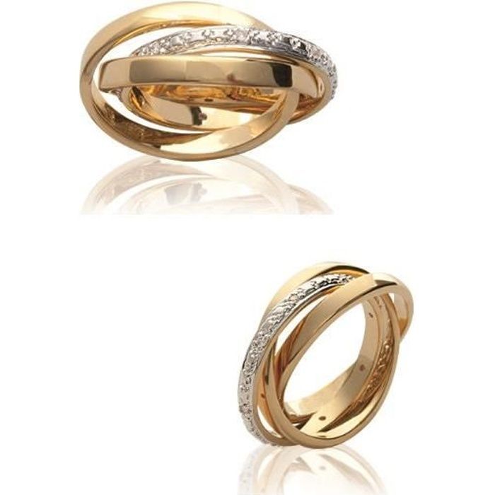 Ring - BIJOUXIA - 3 Zirconium Rings - Gold Plated - Women's