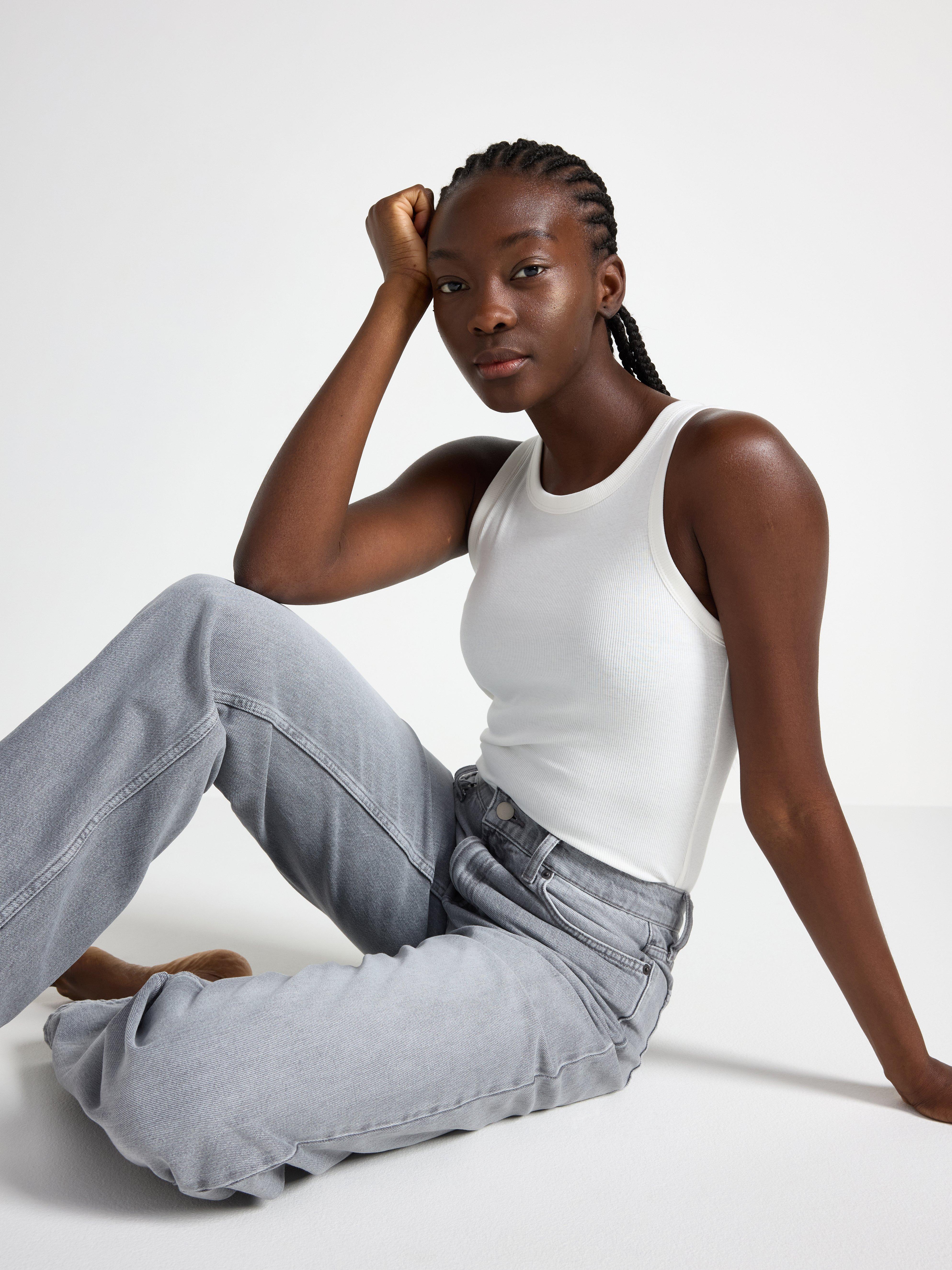STRAIGHT Sia extra långa jeans Grey