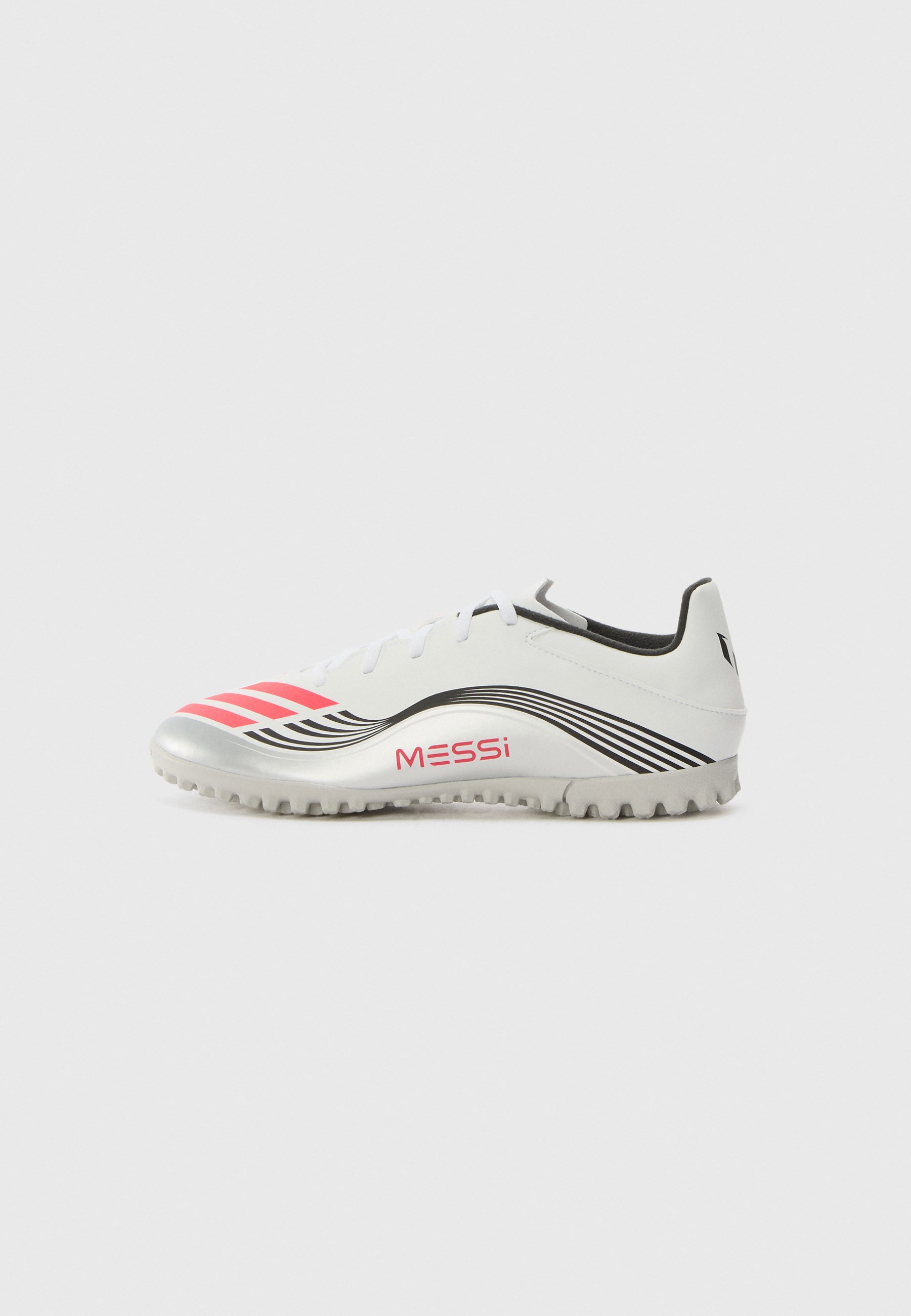 adidas Performance F50 MESSI CLUB TF - Turf voetbalschoenen - wit/helder rood/zilverkleurig