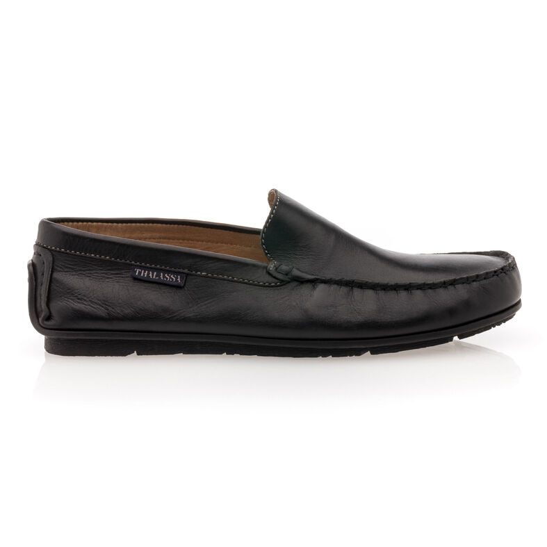 Svarte loafers/båtsko til menn