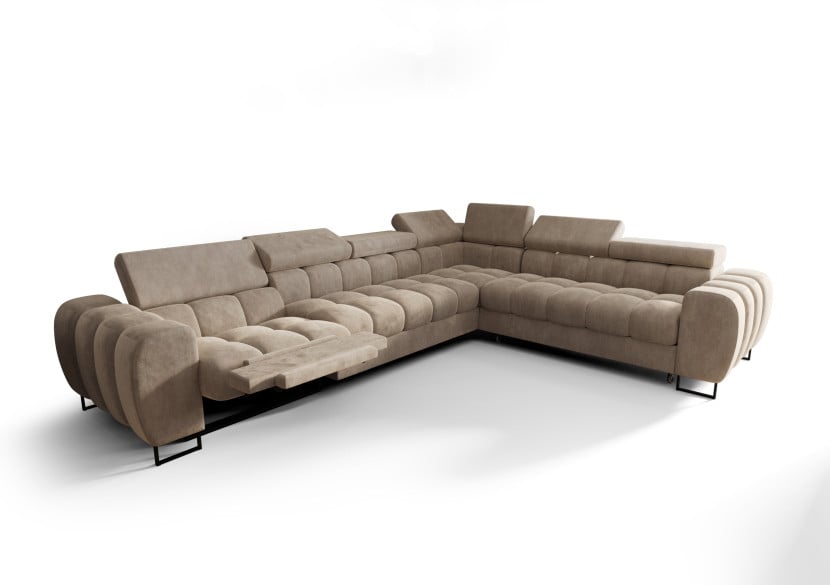 Narożnik Aspen Max Relax 330×260 funkcja spania i pojemnik