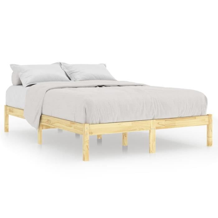 vidaXL sengestel massivt fyrretræ 140x190 cm