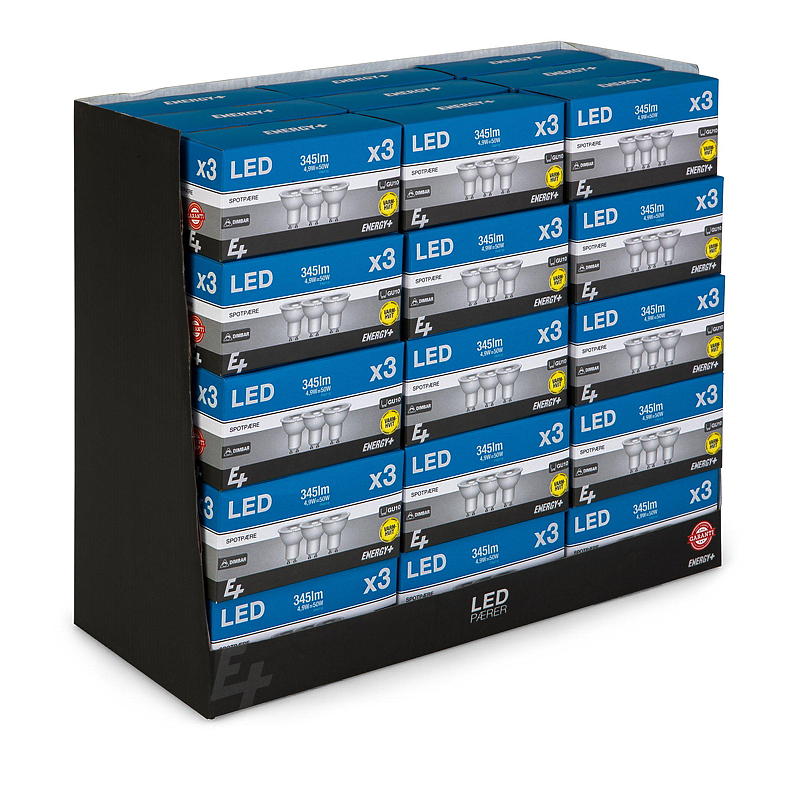 Energiespar-LED-Strahler, 345 lm, 3er-Pack, dimmbar, GU10