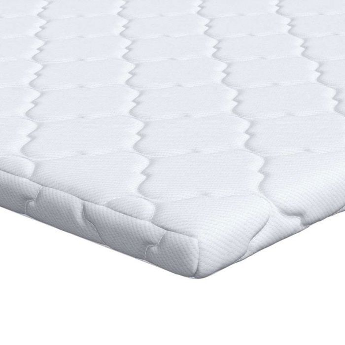 Cubrecolchón VIDAXL Coconut de 90 x 190 x 5 cm, tejido jacquard blanco - extra firme
