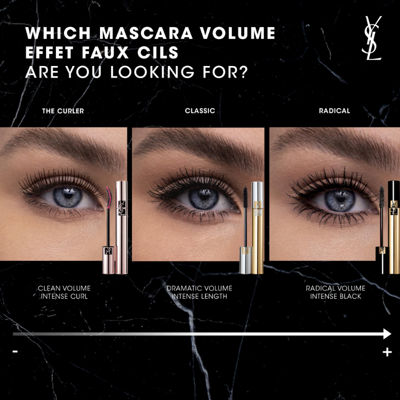 Maskara za volumen s efektom umjetne trepavice The Curler, crna - Yves Saint Laurent