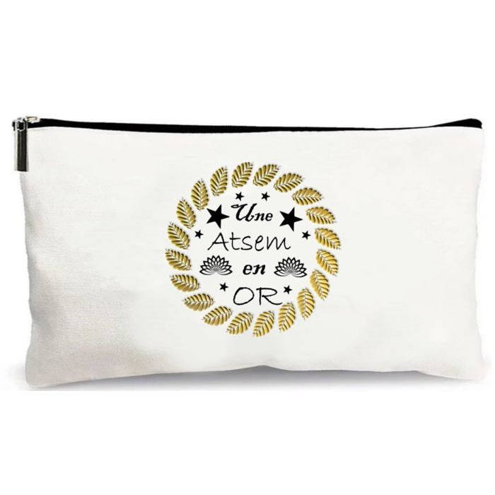 beige pencil case, a golden teaching assistant, handmade gift, thank you school