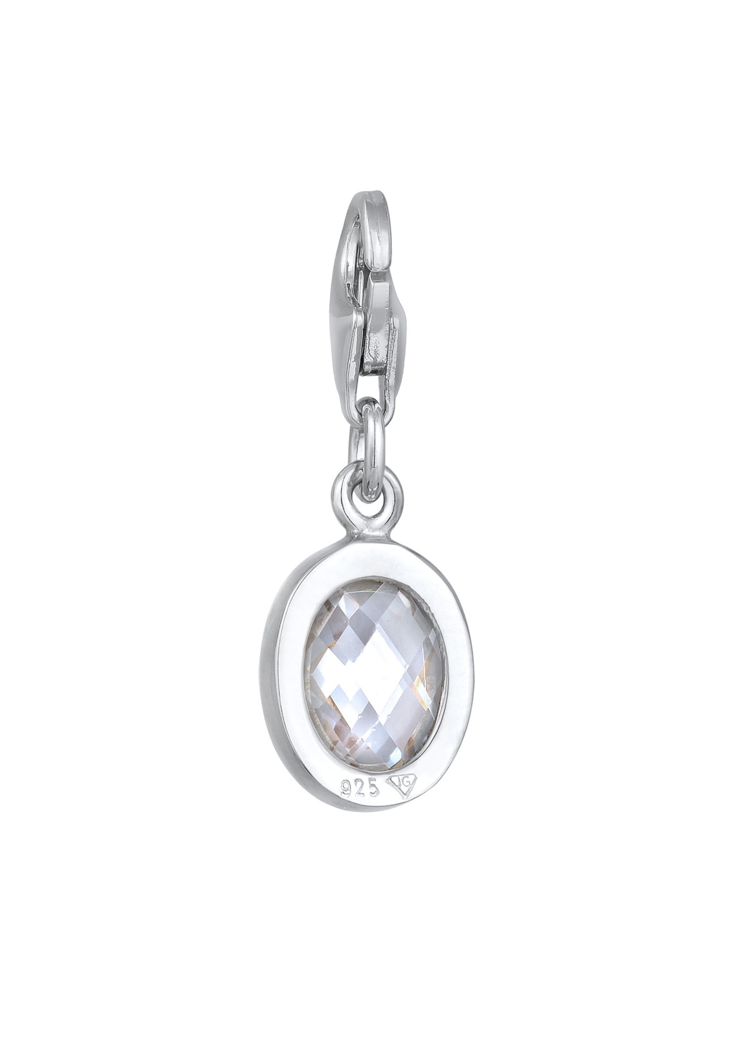 Nenalina Femmes Pendentif Ovale Classique avec Zirconium en argent sterling 925