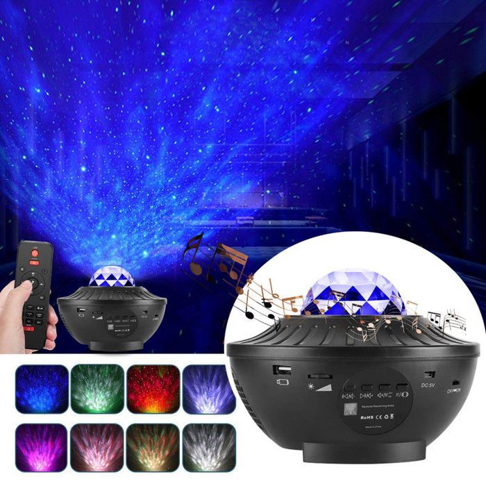 Proyector de cielo estrellado LED Galaxy - con control remoto, 21 modos de luz - altavoz Bluetooth - para niños y adultos