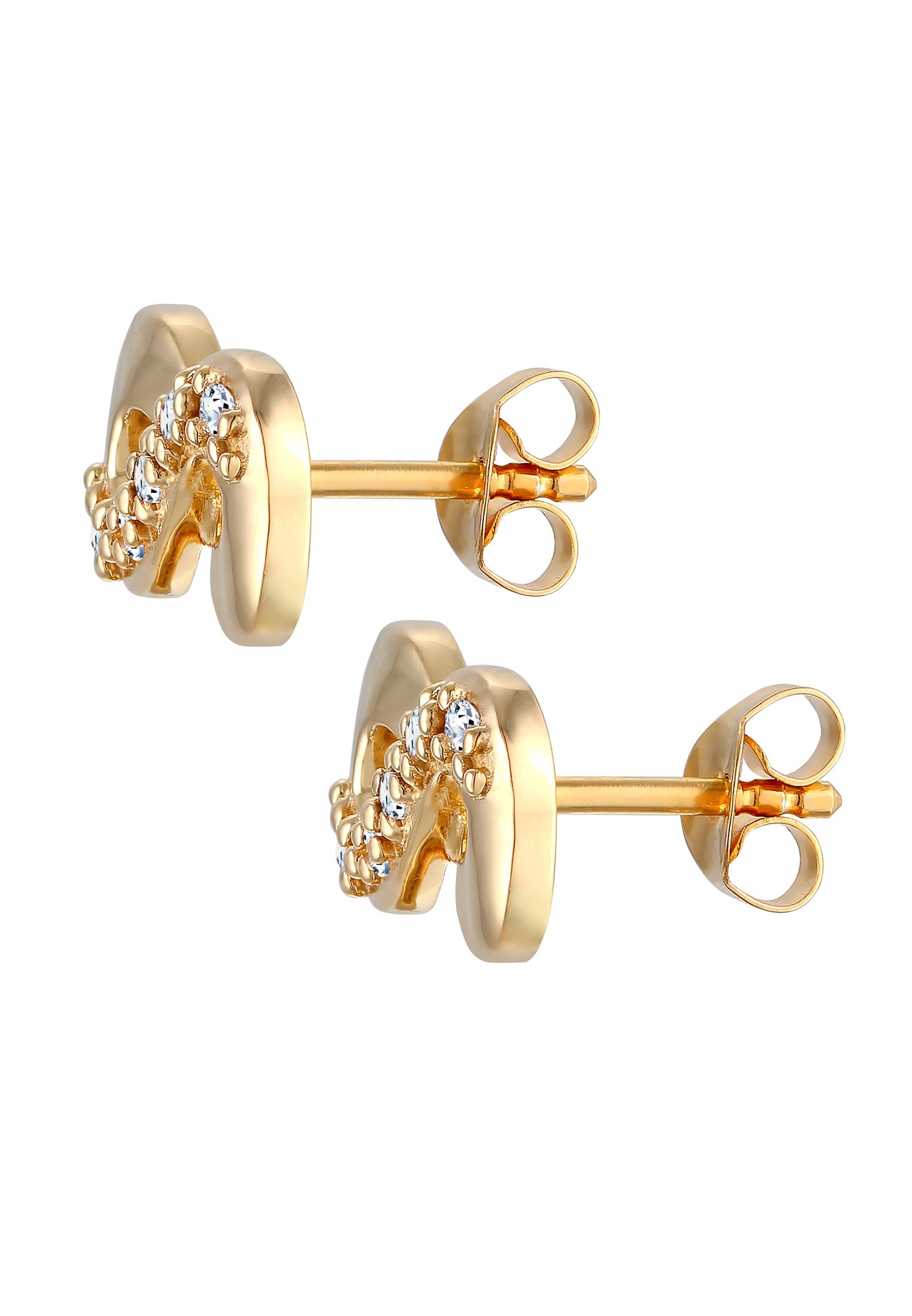 Elli DIAMONDS Femmes Clous d'oreilles Symbole Infini Étincelant avec Diamant (0.15 ct) en Argent Sterling 925