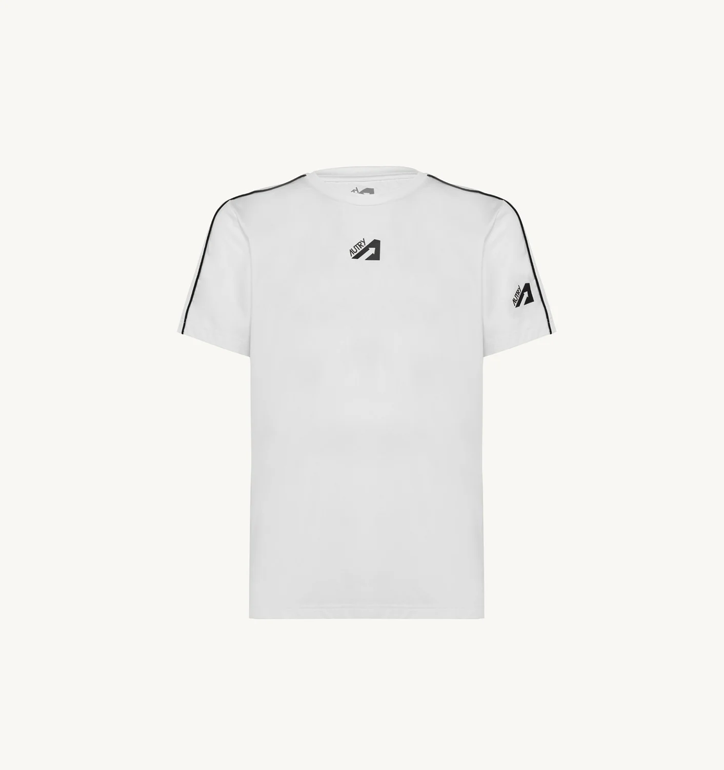TRICOU DE TENIS ALB CU BRINDURI CONTRASTANTE