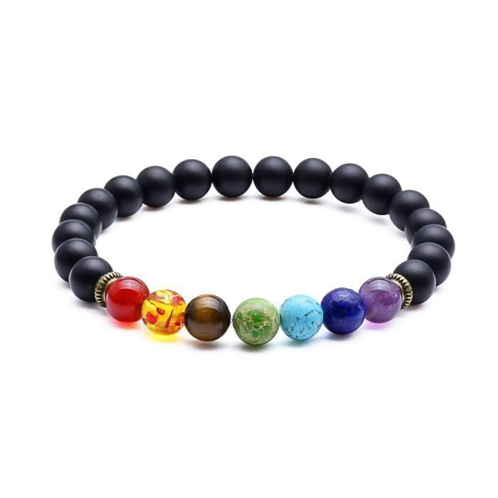 Chakra Lava Stone Bracelet for Women - RVU6J