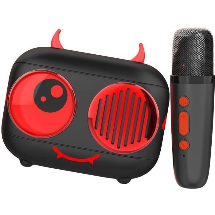 Kit de Karaokê / Caixa de Som Bluetooth e Microfone Sem Fio - CGV - DIABLO, Efeitos de Voz Mágicos, Bateria com Duração de 8 Horas, Carregamento USB