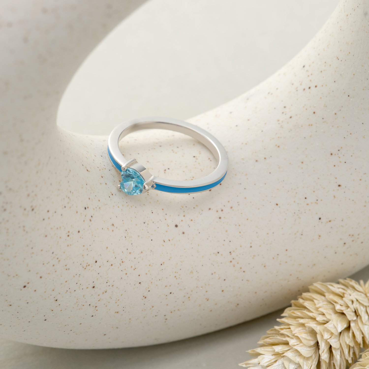 Jette Bagues bleu, argent