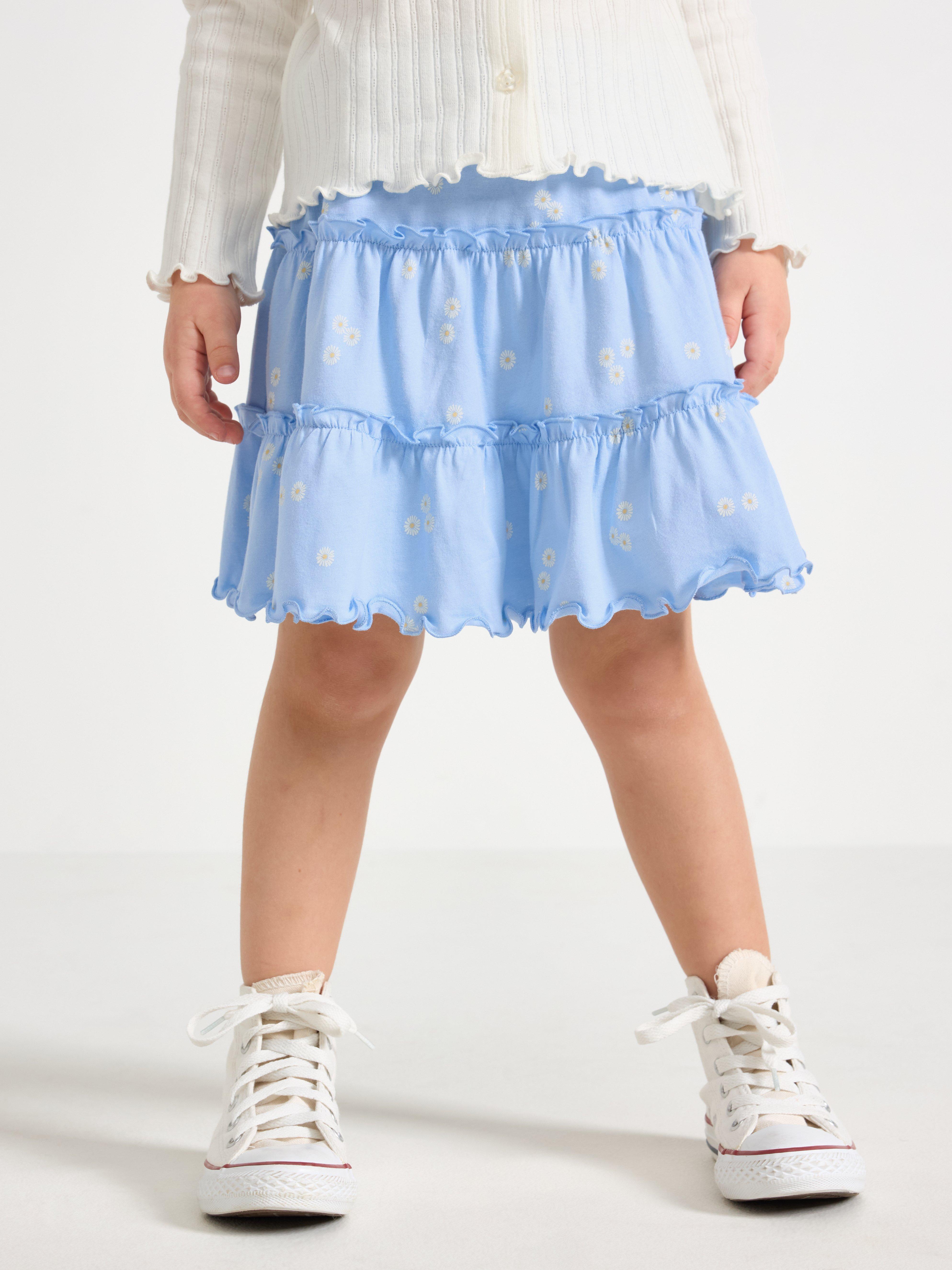 Gonna fantasia azzurra