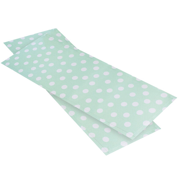 Points table runner, set of 2, 50 x 140 cm, mint