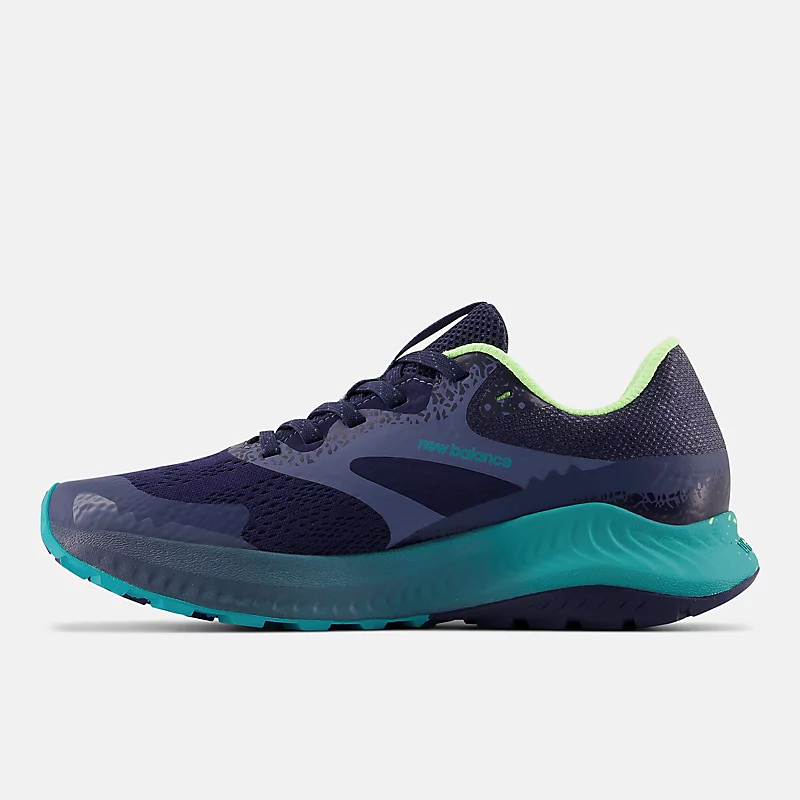 Buty damskie DynaSoft NITREL v5 GTX – Natural Indigo z elektrycznym turkusem i wybieloną limonką Gloss
