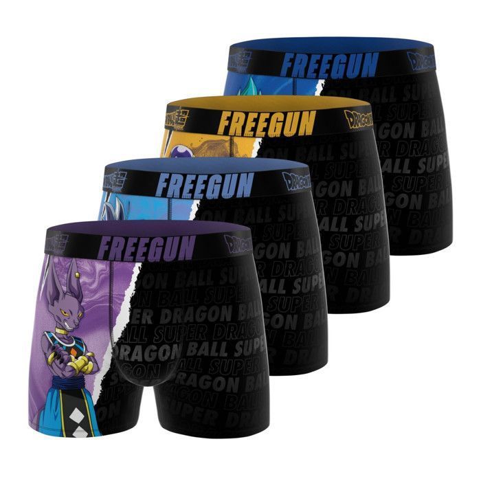 Boxer da ragazzo Freegun DRAGON BALL SUPER, Intimo da ragazzo - Viola (confezione da 4)