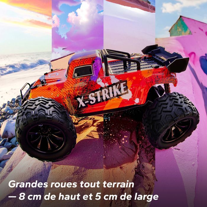 OVERMAX X-Strike - Kauko-ohjattava auto - Maastoauto - 1:16 mittakaava - 40 min - 30 km/h - LED-valot - 4x4-harjoittelu