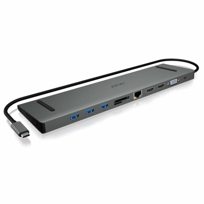 USB Type-C Telakointiasema - ACER - LC.DCK11.001 - Kolmoisvideoulostulo - Musta