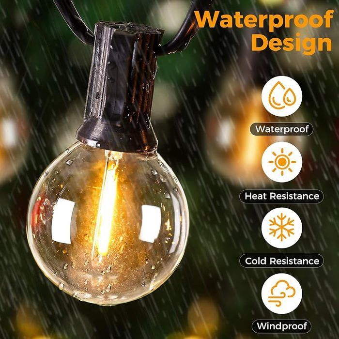 Guirnalda de luces solares para exteriores Btfarm con control remoto, 8 m de LED, resistente al agua IP44, 8 modos.