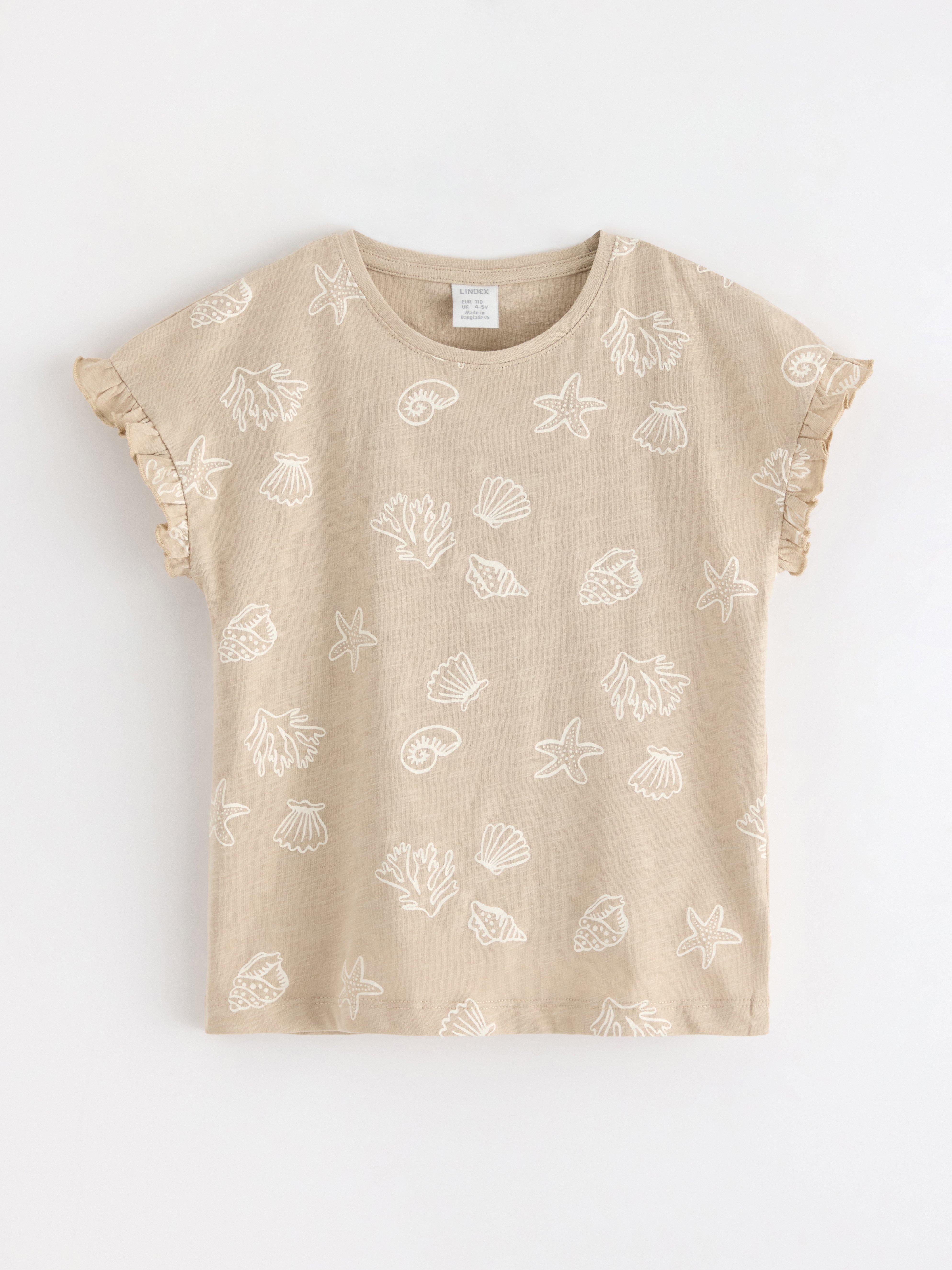 Kortermet topp Beige
