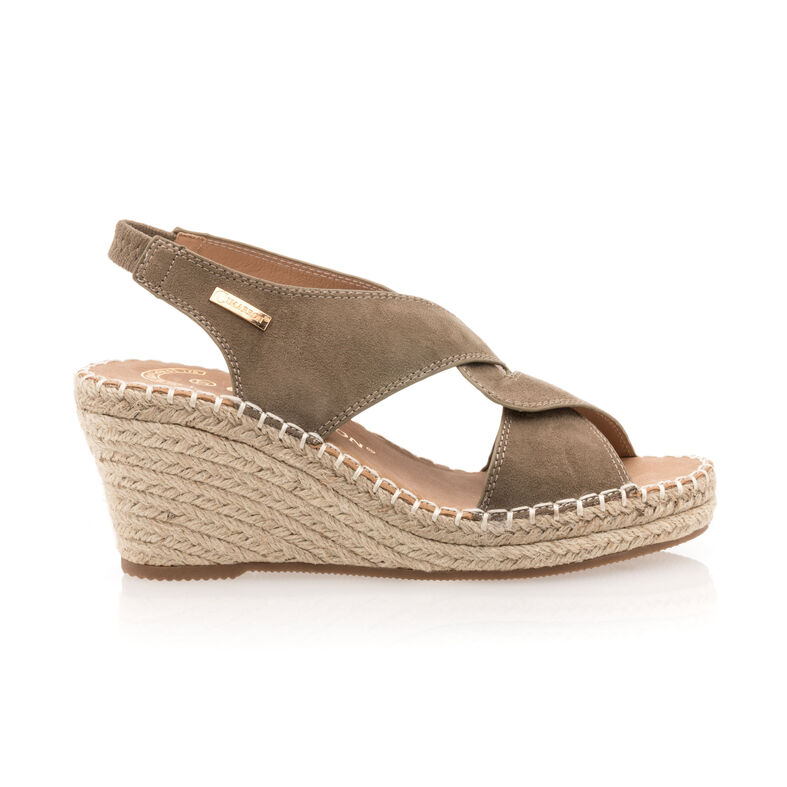 Grønne espadriller med tausåler til dame