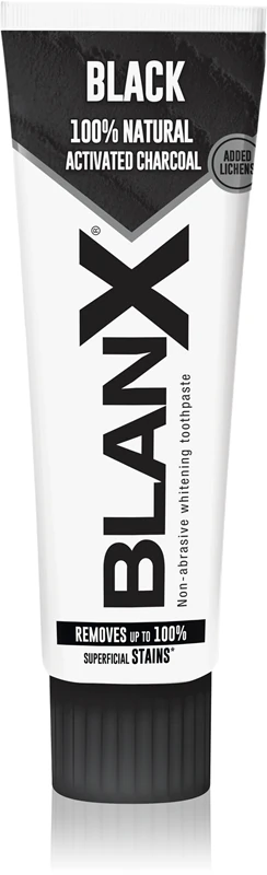 Pasta de dentes clareadora BlanX Black com carvão ativado
