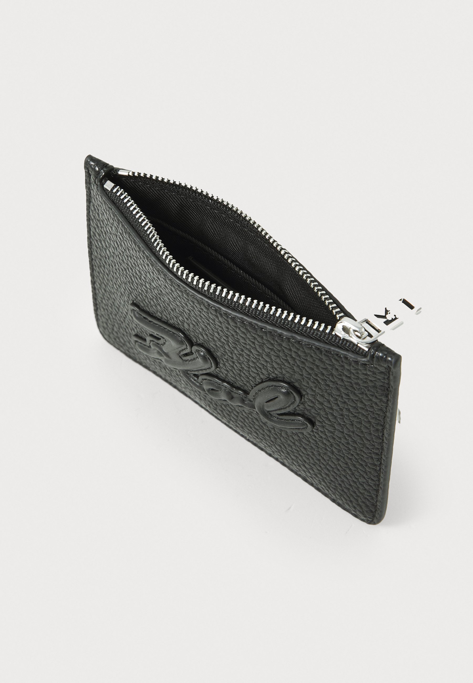 KARL LAGERFELD K/SKUARE ZIP CARDHOLDER - Portfel - czarny