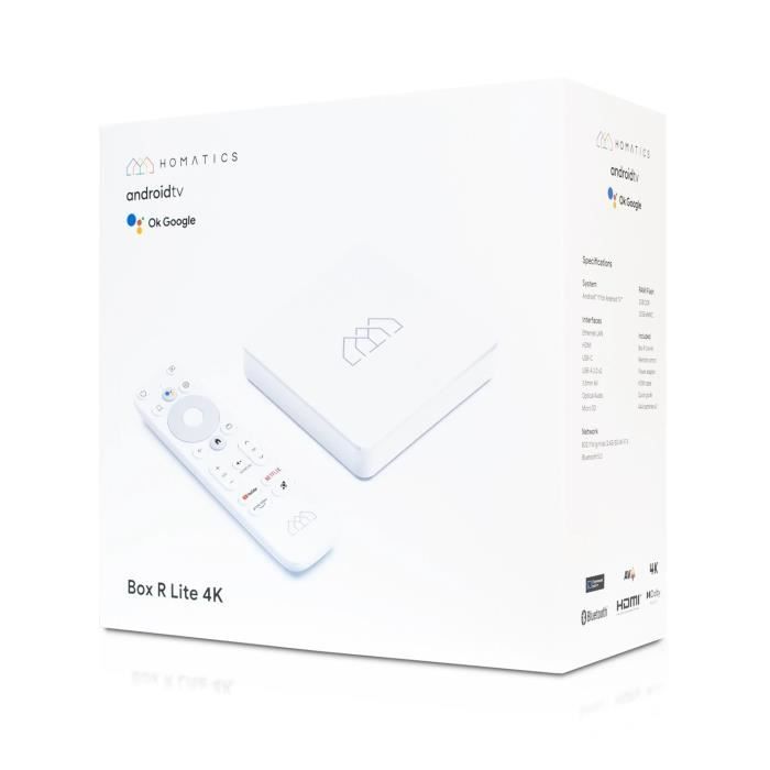 Homatics 4K Media Player com Chromecast integrado e Android 11 Box R Lite