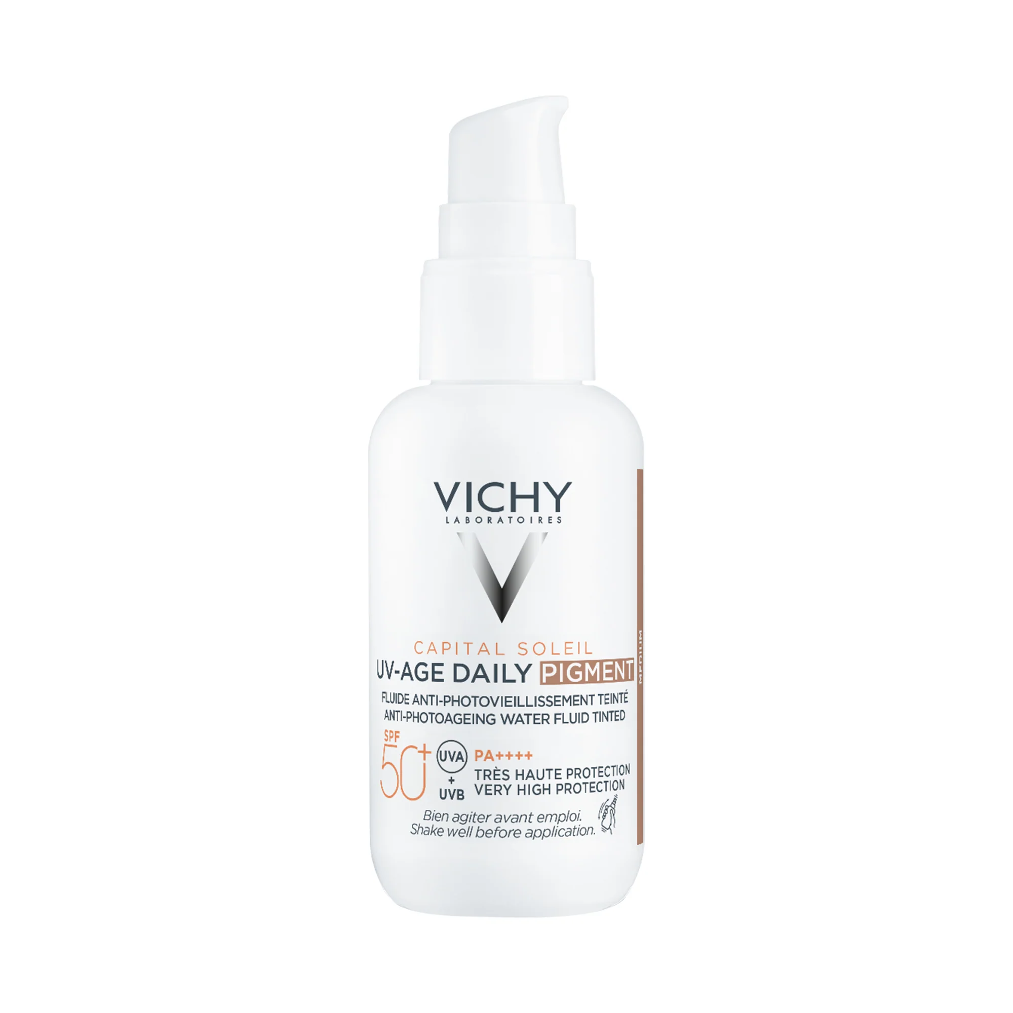 Capital Soleil UV-Age Daily Pigment Medium SPF50+ - Trattamenti Protettivi, Crema viso colorata idratante, Solare viso alta prot.