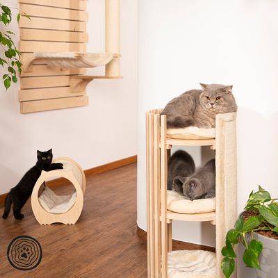 Kratzmatte und Katzenbett „Natural Paradise“ – Pfingstrose
