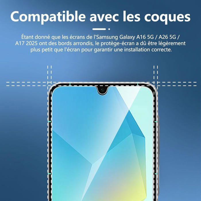 TECHTA Set van 3 gehard glazen schermbeschermers voor Samsung Galaxy A17 2025, effectieve krasbescherming - HD Clear