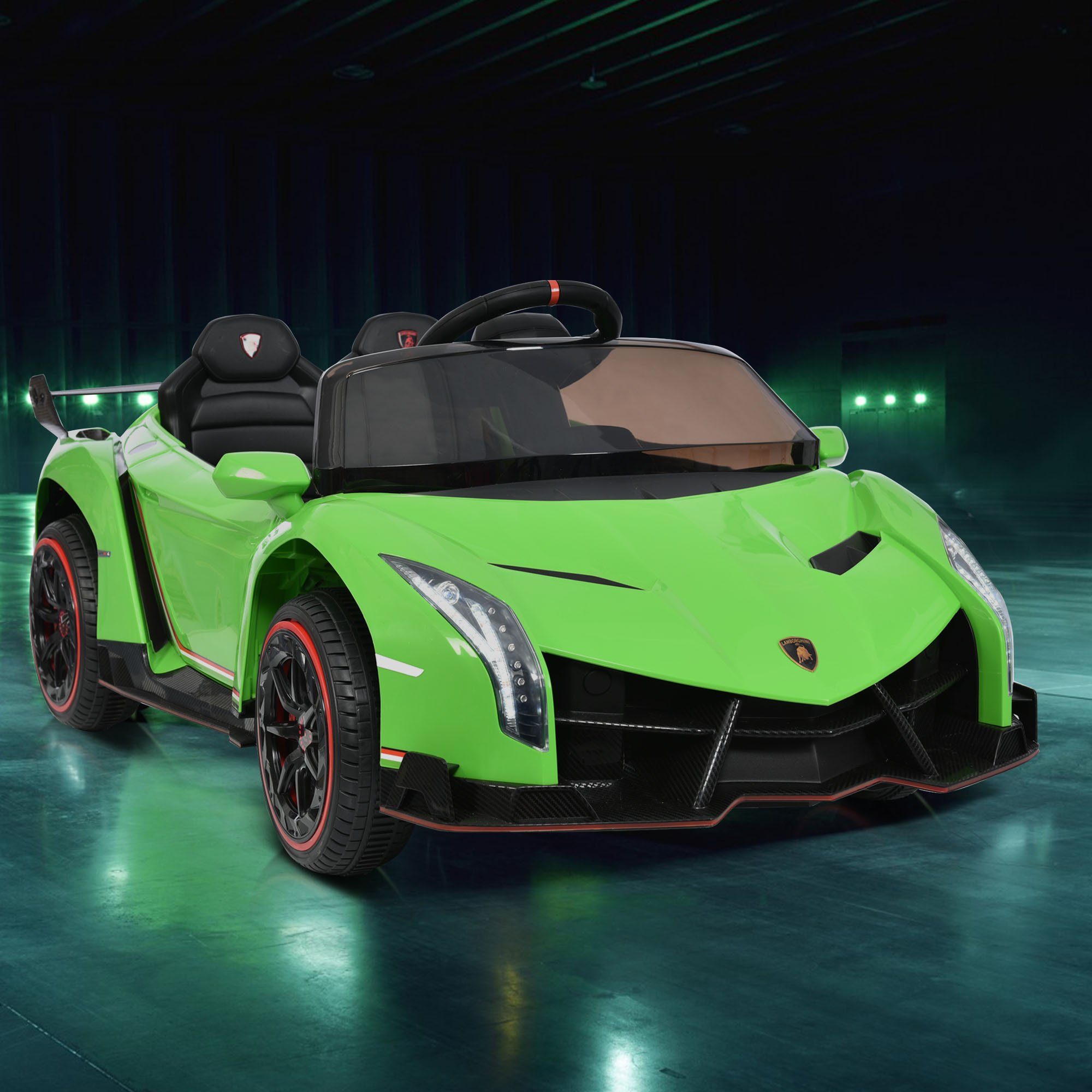 Elektrické dětské autíčko REDOM LAMBORGHINI VENENO 2 motory, Bluetooth, dvoukřídlé dveře, 3 rychlosti, MP3 hudba, vhodné pro děti od 3 let