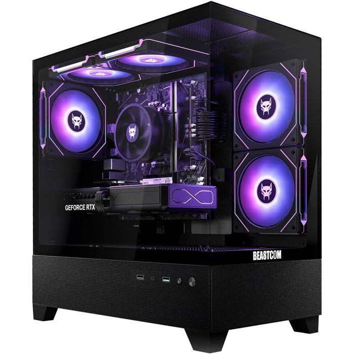 BEASTCOM Q5  Pro Gaming, PC Gamer, AMD Ryzen 5 4500, NVIDIA RTX 5050, 16 Go RAM, 1 To  NVMe, WiFi, Win11