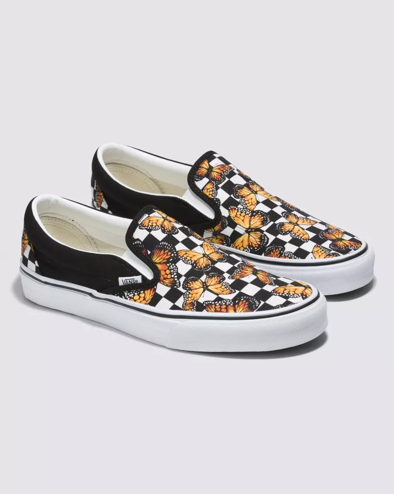 Customs Butterfly Checkerboard Slip-On