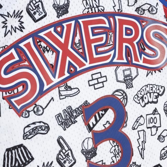 Maillot - Philadelphia 76ers - Allen Iverson - Doodle Swingman 1996 - Blanc - Adulte