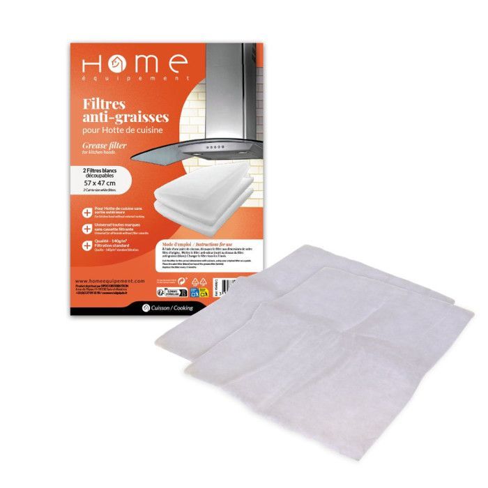 Filtre de hotte antigraisse à decouper  95400/1 pour Hotte , HOTTE LISTO HC 60L1B BLANCHE FAR, GAGGENAU, LISTO