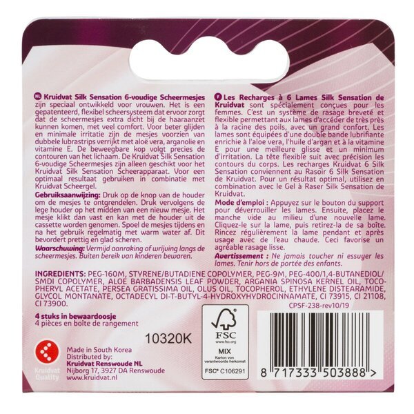 Kruidvat 6 Silk Sensation britvica<br>4 komada