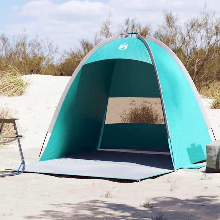 vidaXL Tienda de playa impermeable verde para 3 personas, tienda de campaña, tienda de jardín, refugio exterior, tienda de camping, refugio 4009456