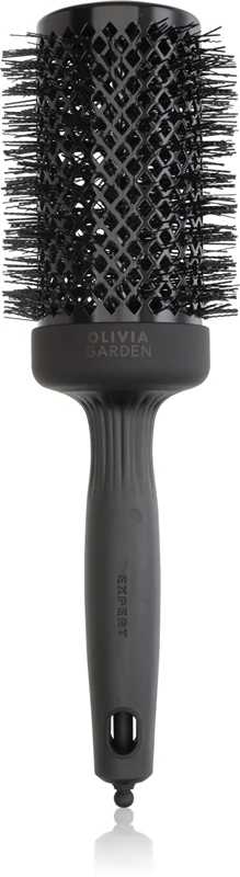 Escova de cabelo redonda preta Olivia Garden Expert Blowout Shine