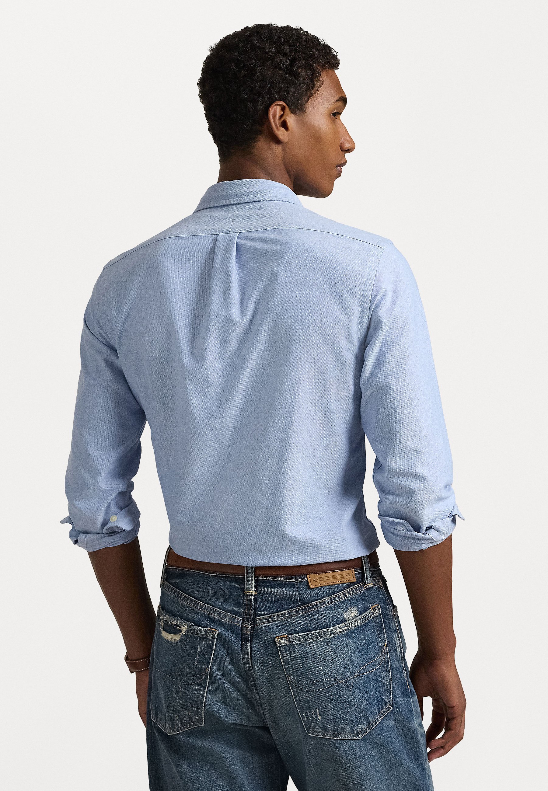 Chemise Oxford Polo Ralph Lauren coupe slim - bleue