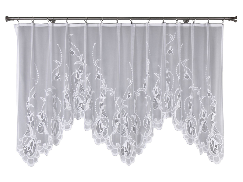 Firana Nela żabki 300x120 cm biała