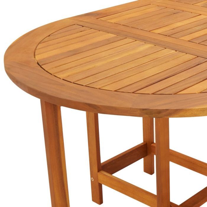 Tavolo da giardino vidaXL 130x90x72 cm in legno massello di acacia