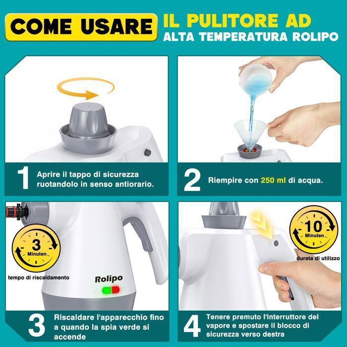 Nettoyeur Vapeur,Multi-usage Nettoyant Vapeur,Punaises de Lit Avec 12 Accessoires Pour Taches sur Vitres,Canapé,Voiture,Cuisines