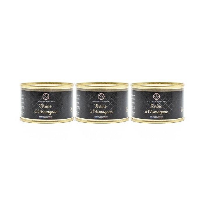 Juego de 3 terrinas de Armagnac de 65 g