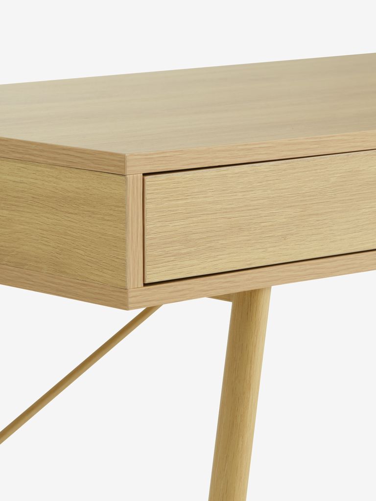 LINDVED Rašomasis stalas LINDVED 48x120 2 stalčiai ąžuolo spalvos